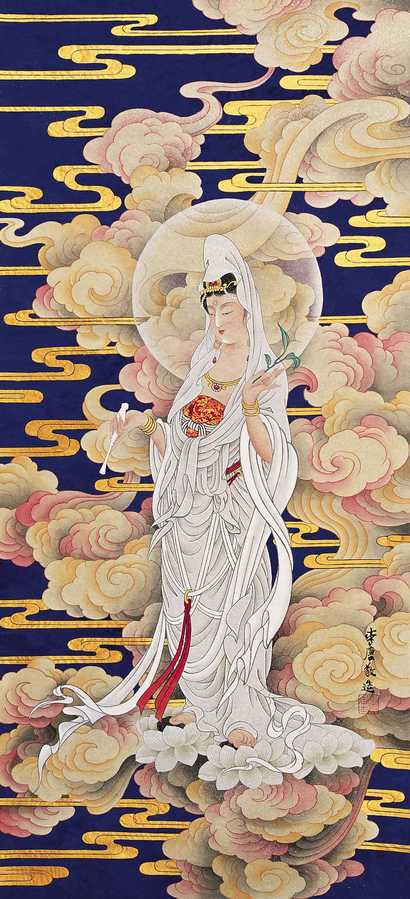 李唐 2006年作 观音大士 镜心